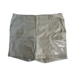 Sz 16T Eddie Bauer Women Mercer Fit Hiking Outdoor Shorts Khaki‎ Pockets 36